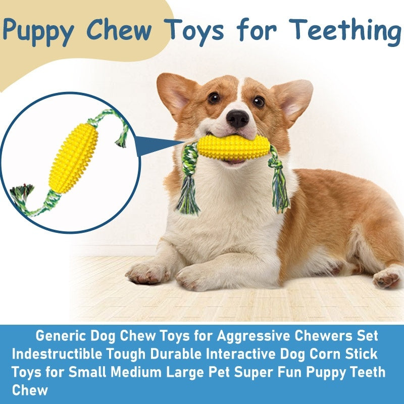 Puppy Toothbrush | Clean Teeth Interactive Corn Toys Dog Toys Aggressive Chewers Dog Chew Toys