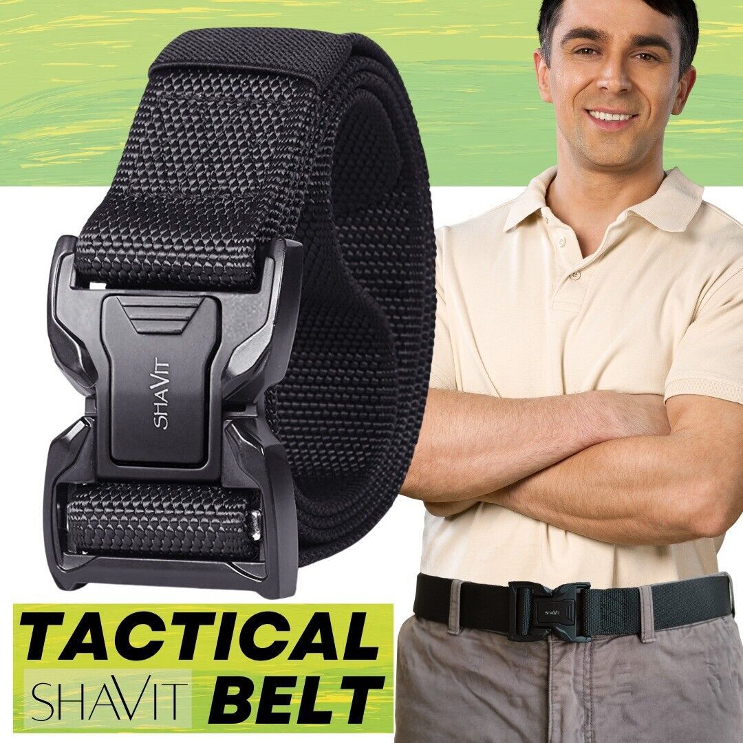 Men's Tactical Military Belt | Quick Button Release | Buckle Waistband Belts For MEN