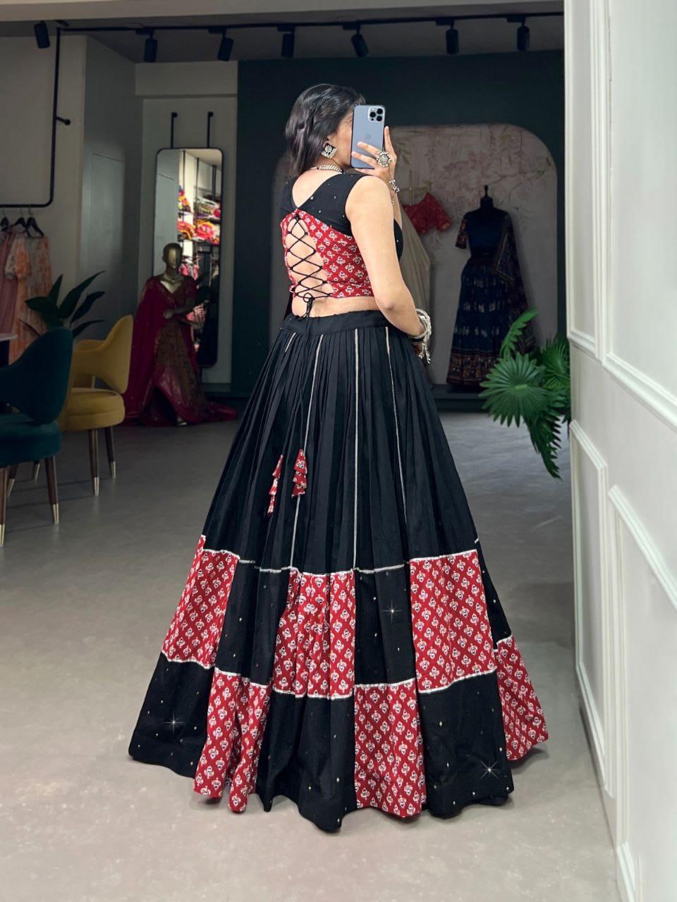 Choli Black Red