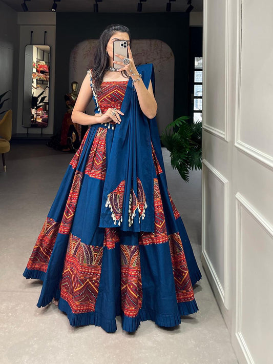 Choli Blue Maroon