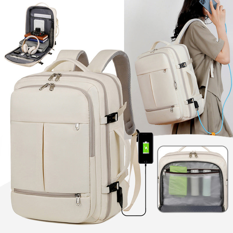 Large Capacity Backpack For Women, Men | Multiple Pockets And Zippers Versatile Computer Bags Business Travel Backpack