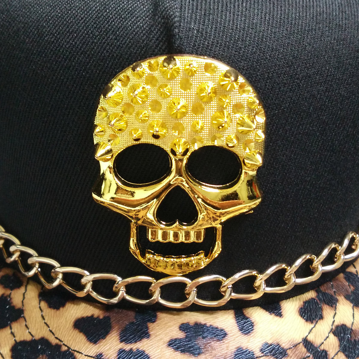 Skull Rivet Hip Hop Baseball Cap Hip Hop Flat-brimmed Cap