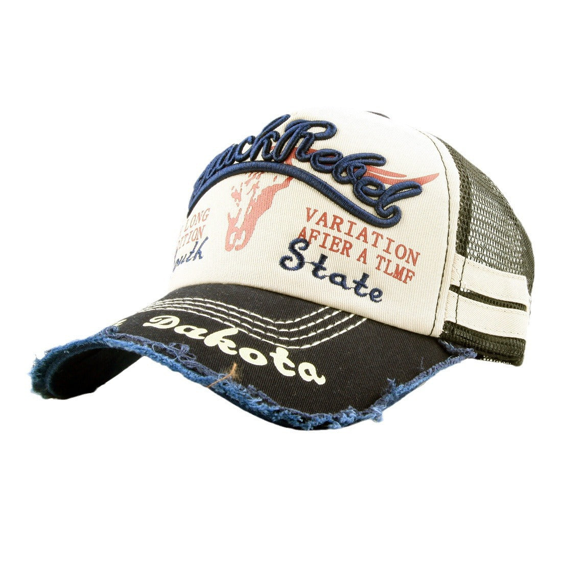 Women's Summer Washed Bull Head Embroidered Baseball Cap